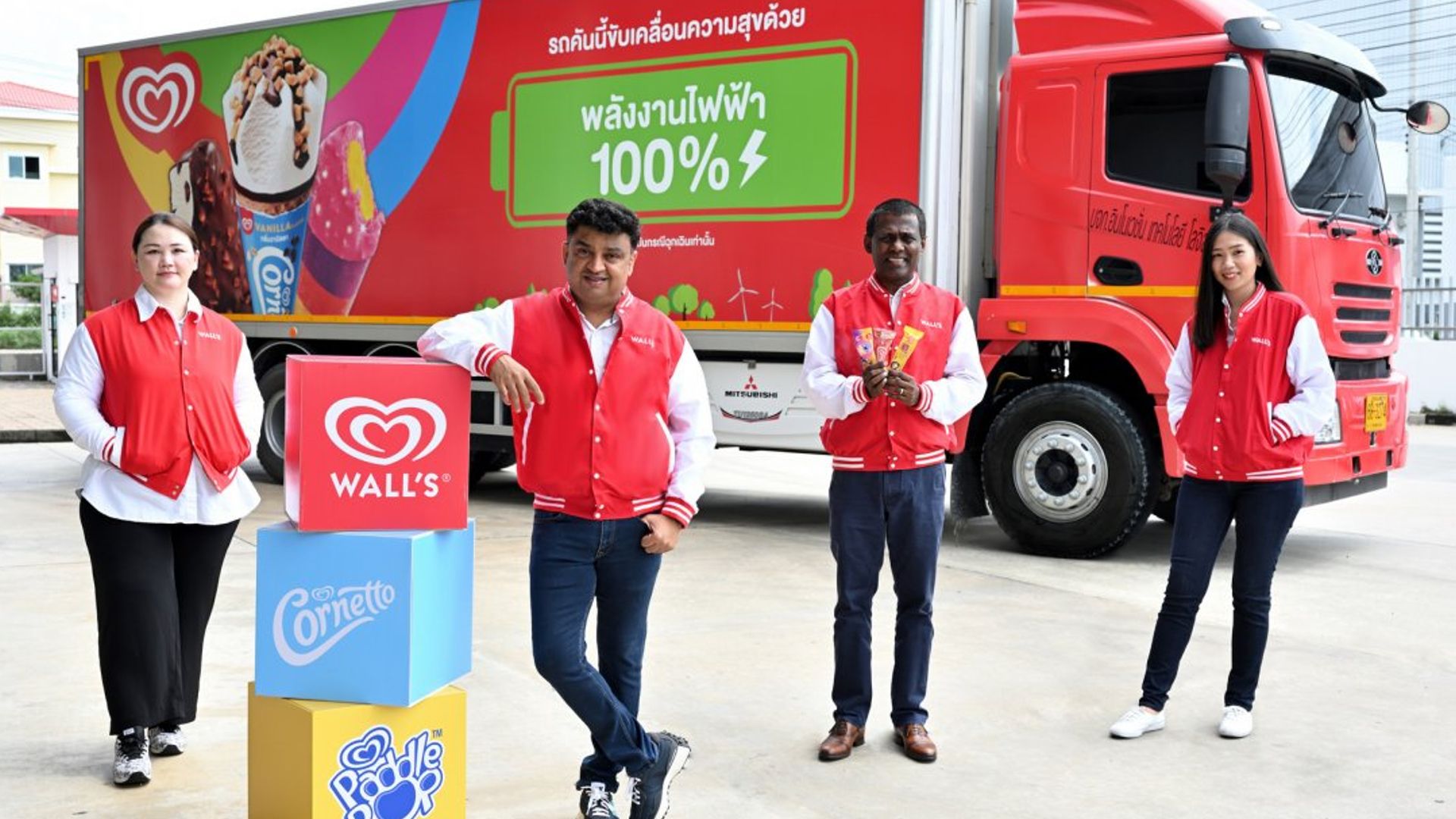 ภาพรถบรรทุกของวอลล์ที่พลังงานไฟฟ้า 100% 